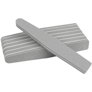 Een dubbelzijdige nagelfil, een nagelbuffertje Pak van 50 stuks nagelbufferblok 100/180 grit veelkleurige diamantvormige dubbelzijdige spons(Light Grey)