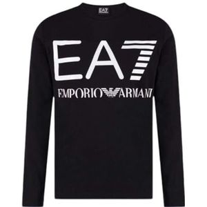 EA 7 Emporio Armani - Long Sleeve T-Shirt - Zwart - Katoen