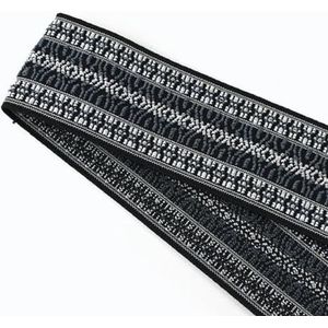 2/5 meter 50 mm polyester jacquard elastische band singelband broek taille bindende rubberen tapes voor rok tassen riem DIY naaien ambachten-EB115-05-50mm-5meter