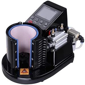 Handbediende slimme inkjetprinter, Pneumatische mok Warmtepers Machine Sublimatie Printer 2D Digitale Thermische Mok Drukmachine voor Code Date Label-industrie(U-K)