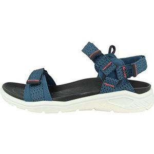 ECCO X-trinsic platte sandalen voor dames, enkelriempje, Blauwe Sea Port Sea Port, 41 EU