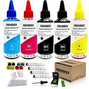 COCADEEX 500ml Inktnavulset Compatibel met HP inktcartridges 307XL 305XL 304XL 303XL 302XL 301XL 307 305 304 303 302 301