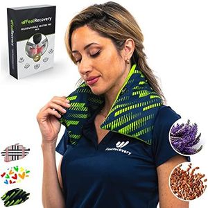 Pittenzak Nekwarmer - Nekkussen voor Magnetron (60x15 cm) - Warmtesjaal voor Nek en Schouders - Warmtezak met Wasbare Hoes, 100% Katoen en Lavendelgeur