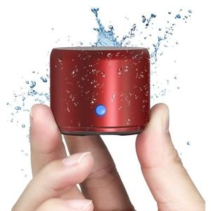 EWA Reiskoffer verpakt, A106 Pro draagbare Bluetooth-luidspreker met aangepaste basradiator, kort ontwerp, IP67 waterdicht, perfecte mini-luidspreker voor douche, kamer, fiets, auto (rood)