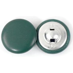 50 stks 11-28mm lederen bedekt knop jas jas decoratieve knopen, groen, 28mm