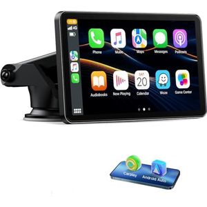 Volam Wireless Carplay display compatible with Apple carplay&Android auto,7 inch touch screen car screen,Mirror Link,live navigatie, spraakassistent,Siri/G00-gle spraakassistent,Bluetooth 5.0, AUX,FM