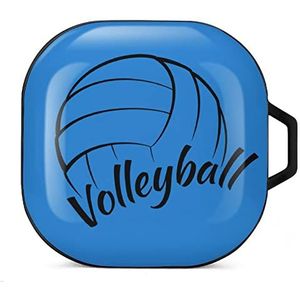 Love Is Volleybal Oordopjes Hoesje Compatibel met Samsung Hard Shell Beschermhoes Zwart-Stijl