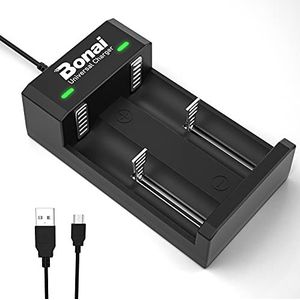 18650 oplader, 4-voudige universele acculader met led-display, snelle