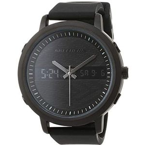 Skechers Lawndale 48mm analoog digitaal chronograaf horloge met siliconenband & metalen kast, zwart