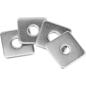 Ringen, vlakke ringen, Ringen 10 stuks Vierkante ringen Pakkingen Platte vierkante pakkingen Zilveren ring Roestvrij staal M14 tot M20 bevestigingsringen(M16X60X3mm(1pcs))