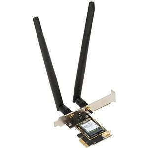 BROLEO PCIe-netwerkkaart, PCIe WiFi 6E Dual Plug and Play 2.4G/5G/6Ghz Desktop Antenne