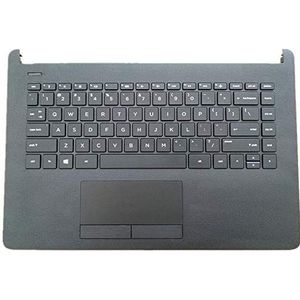 Laptop omhulsel rond toetsenbord & Toetsenbord & Touchpad Voor For HP 14S-BE 14s-be100 Zwart