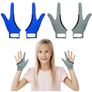 4 stuks duimzuigende beschermingshandschoenen voor kinderen kauw-compressiehandschoenen kinderen stoppen duim zuigen en vingerbijten voor leeftijd 5-13 (blauw + grijs)