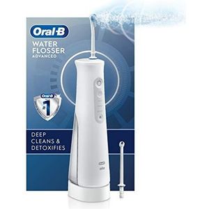 Oral-B Water Flosser Advanced, Draadloze Draagbare Mondelinge Irrigator Handvat met 2 Nozzles
