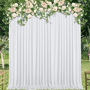 SK Studio 5X10 FT Achtergrond Gordijn Voor Partijen Rimpel Gratis Witte Fotografie Achtergrond Gordijnen Voor Verjaardagsfeestje Thuis Bruiloft Baby Douche Decoratie Benodigdheden