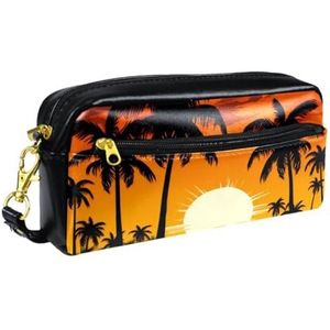 GIAPB Potlood Case, Potlood Pouch, Esthetische Potlood Case, Pen Pouch, Strand Palm Boom Zonsondergang, F054ppzvn, 20.5x5x8.5 cm/8.1x2x3.3 in, Esthetiek