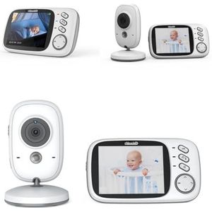 Chipolino Babyfoon Polaris+ camera, 3,2 inch IPS-display, lcd-temperatuursensor, kleur: wit