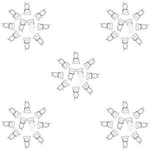 5 Set Vrouwen Been Jarretellegordel Punk Goth Dij Bretels Kousen Riem 20mm Wit