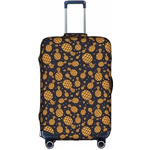Wratle Kofferhoes Beschermers Elastische Bagage Covers Past 18-30 Inch Bagage Elanden en Vogels, Gouden Ananas, XL