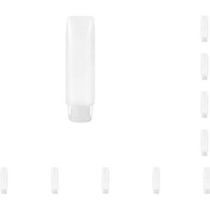 10 set Reizen Squeeze Fles Douchegel Tandpasta Container Hervulbare Lekvrije Pocket Knijpbare Dispenser Buis Accessoires 30 ML Transparant