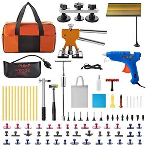 53/60/69/74/89/98 Pcs Verveloos Automotive Uitdeuken Tool Kit Draagbare Automotive zuignappen Auto Accessoires Gebruiksvriendelijk voor beginners en professional (Color : 74pcs)