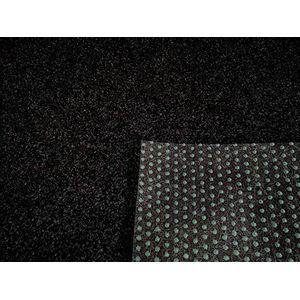 Grastapijt kunstgras Premium zwart grijs zacht meterware, verschillende maten, met drainage noppen, waterdoorlatend (400x550 cm)