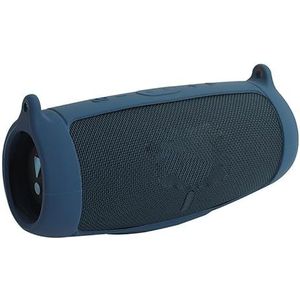 Case Siliconen voor JBL Charge 5 en draagbare Bluetooth-luidspreker, draagbare ultralichte beschermhoes met karabijnhaak en schouderriem (donkerblauw)