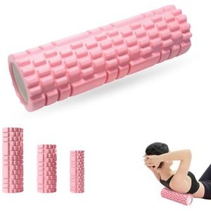 Foam Roller - LULUWA Yoga Oefening Rollers voor Diepe Weefsel Spiermassage Triggerpoint Spieren Therapie (30 x 8 cm, Roze)