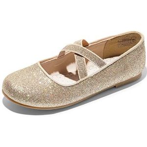 DREAM PAIRS Bloemenmeisje jurk schoenen voor bruiloft,Size 25,Goud,ANGIE-2