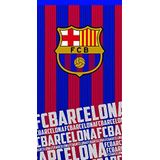 FC Barcelona handdoek, 100% katoen, blauw, 70 x 140 cm