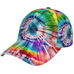 Tropical Beach Palm Tree Sunset Baseball Cap Snapback Hoed voor Mannen & Vrouwen met Verstelbare Hoofdband Band, Platte Bill Hoeden, Tie Dye Hippies, Eén Maat