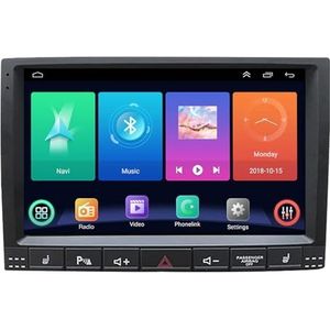 Dubbele DIN Android 14 autoradio voor Volkswagen Touareg 2002-2012 9 Duim QLED Touch screen-met Draadloze Carplay Android Auto GPS navigatie 4G WiFi Stuurwielbediening achteruitrijcamera(P2 WIFI 4-Cor