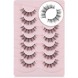 Wimpers Mink Valse Wimpers Natuurlijke Wispy Wimpers Zachte Faux Mink Wimpers Dramatische Wimpers Pluizige Valse Wimpers 16MM A04