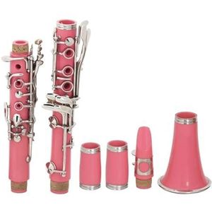 Klarinet Muziekinstrument Roze Bb-toon 17-toets Klarinet Bakeliet Lichaamsmateriaal Met Doos Rieten Doek Schroefgereedschap Accessoires