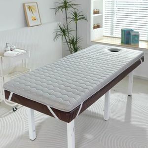 PA-DABAOO Matrasbeschermer Van Traagschuim, Dikkere Matrasbeschermer Van 5 Cm Met Elastische Band, Spa-Massagematras Met Gezichtsopening, Opvouwbaar, Anti-Inklapbaar,70 * 185cm