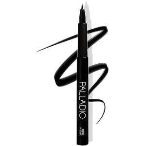 Palladio Viltstift Eyeliner Ultrafijne Liner, Creëert dunne precieze lijnen, Sneldrogend, Waterproof, Rijke pigmentatie, Langdurige applicatie, Geen rommel, Glad, Draagt de hele dag, Intense Jet Black…