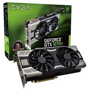 EVGA GeForce GTX 1070 Ti GAMING 8 GB GDDR5 OCX scanner OC White LED DX12OSD ondersteuning (PXOC) (08G-P4-5670-KR) FTW Ultra Silent