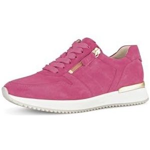 Gabor Low-Top sneakers voor dames, lage schoenen, uitneembaar voetbed, beste pasvorm, roze 10, 36 EU