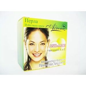 Acrena Anti-acne whitening crème voor het gezicht, tegen huidpigmentatie met natuurlijk extract, puistjesvlekken, zomersproeten, sporen van littekens, Zwitserse formule, vitamine A+E, 4 g