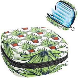 Maandverband Opbergtas,Draagbare maandverband Opbergzak,Maguey, Meerkleurig, 4.7x6.6x6.6 in/12x17x17 cm