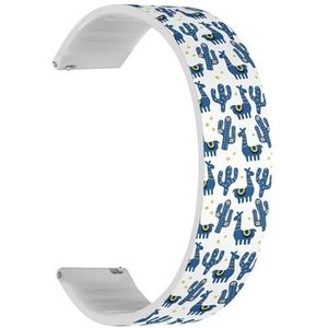 Solo Loop band compatibel met Garmin Forerunner 165/165 Music, Forerunner 35/45/45S (Kids Fun Characters Texture Mexico) Quick-Release 20 mm rekbare siliconen band band accessoire, Siliconen, Geen