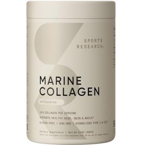 Sports Research Premium Marine Collagen Peptides (12Oz) from Wild-Caught Snapper
