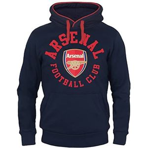 Arsenal FC - Blauwe fleece hoodie voor mannen - Officieel - Clubcadeau - Marineblauw - Large