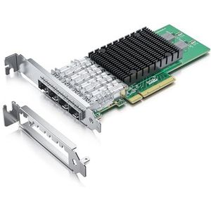 ipolex 10 Gb netwerkkaart, 4 SFP+ poorten, 10GbE netwerkkaart in vergelijking met Intel X710-DA4, ondersteunt Windows Server/Windows/Linux/VMware (ondersteunt geen Mac OS)