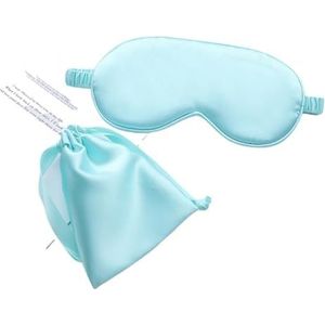 Slaapoogmasker van zijde, met draagtas, voor reizen, voor vrouwen en mannen, dutje deken, comfortabele oogpatch, rusthulp (Fresh Green)