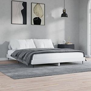 Prolenta Premium - Bedframe van multiplex, wit, glanzend, 140 x 200 cm