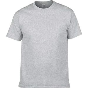 LQHYDMS Heren T-shirt Blank T-Shirt Mannen Korte Mouw Tshirts Effen Katoen Homme Tee Shirt Zomer Mannen Kleding Plus Size, Sport Grijs, XL