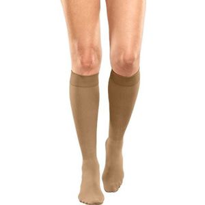 medi ven angio CCL1 AD compressiekousen kort (34 - 38 cm) met tricot afsluitrand IV karamel kleine voet