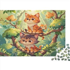Fox Bunny Impossible puzzel, behendigheidsspel voor het hele gezin, kleurrijk legspel, dieren volwassen puzzel 300 stuks (40 x 28 cm)