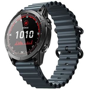 Ocean Band Compatibel voor Garmin Fenix 7x/Fenix7/Fenix6/Enduro2/Epix2 Strap Quickfit 22 mm 26 mm Vervanging Siliconen Sport Horlogeband